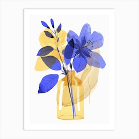 Blue Flowers In A Vase 11 Art Print