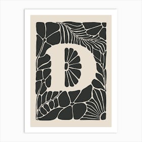 Botanical Letter D No 0744 Art Print