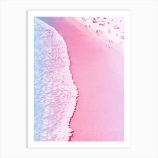 Tropical Pink Beach Art Print