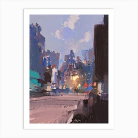 Cityscape At Night Art Print