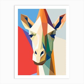 Giraffe Minimalist Abstract 3 Art Print