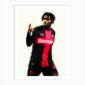 Jeremie Frimpong Bayer Leverkusen Watercolor Art Print