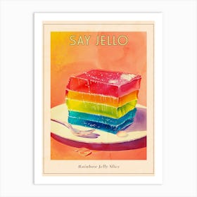 Rainbow Jelly Slice Vintage Advertisement Illustration 1 Poster Art Print