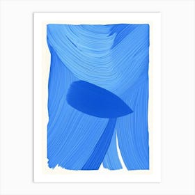 Blue Strokes Art Print