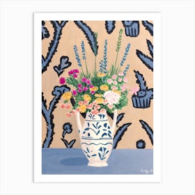Flower Bouquet In A Vase Art Print