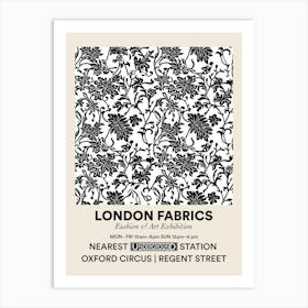 Poster Floral Dream London Fabrics Floral Pattern 3 Art Print
