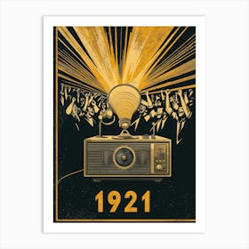 Aihrgdesign A Vintage Poster Celebrating The First Radio Spor 02cddc49 989f 43ff 8bd2 Ea71b65f8a97 0 Art Print