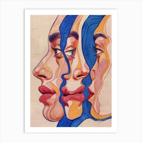 Three Faces 10 Art Print