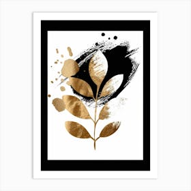 Gold Leaf 25 Art Print