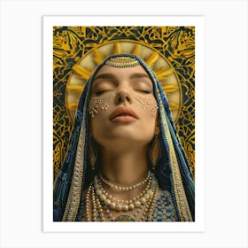 Islamic Woman With Pearls Art Print