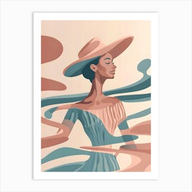 Woman In A Hat 9 Art Print