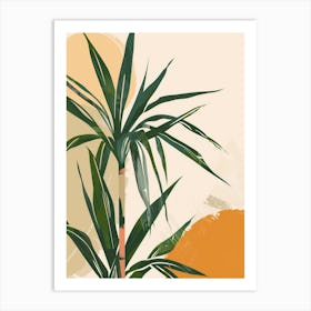 Dracaena Plant Minimalist Illustration 2 Art Print