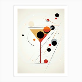 Mid Century Modern Martini Floral Infusion Cocktail 1 Art Print