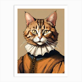 Cat In A Rembrandt Art Print