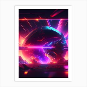 Big Bang Neon Nights Space Art Print