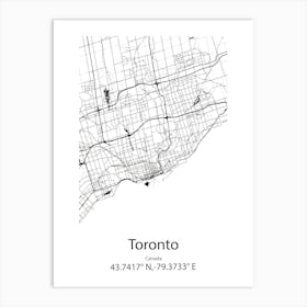 Toronto,Canada Minimalist Map Art Print