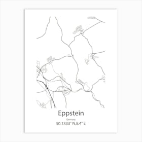 Eppstein,Germany Minimalist Map Art Print