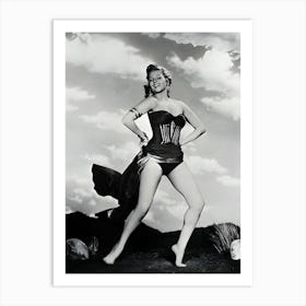 Rita Hayworth Dancing With Skirt Raised Art Print