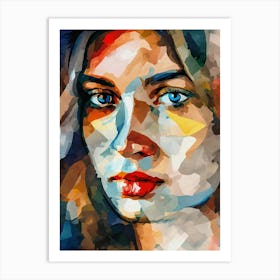 Watercolor Portrait Of A Woman Art Print