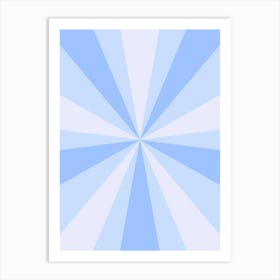 Abstract Blue Rays Art Print