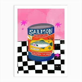 Vintage Salmon Tin Ocean Sea Food Art Print