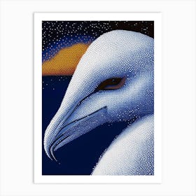 Albatross Pointillism Bird Art Print
