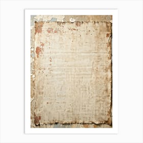 Ancient Weathered Sheet Of Old Canvas Resting On A Vintage Wall Clean And Empty With A Seamless P (6) Art Print