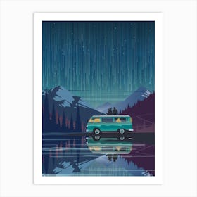 Starlight Camping Art Print