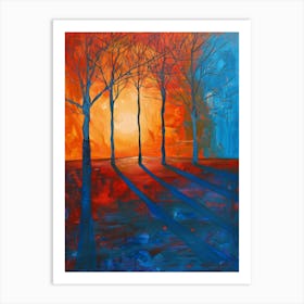 Sunset Trees 1 Art Print