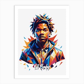 Lil Baby 02 Portrait Music Icon Style WPAP Pop Art Art Print