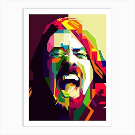 Dave Grohl Pop Art Wpap Art Print