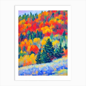 Colorado Blue 2 Spruce tree Abstract Block Colour Art Print