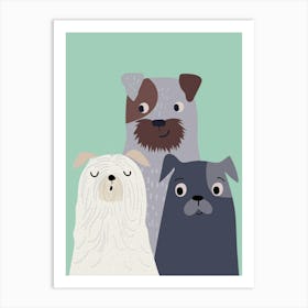 Three Dogs Art Print