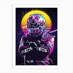 Lewis Hamilton Mercedes Driver Art Print