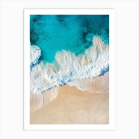 Aerial View Of A Beach 15 Art Print