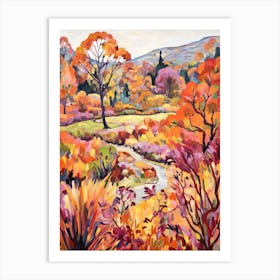 Autumn Gardens Painting Royal Tasmanian Botanical Gardens Australia Art Print