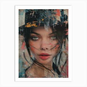 Girl In A Hat Art Print