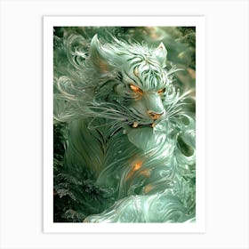 White Tiger Art Print