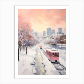 Dreamy Winter Painting Denver Colorado Art Print