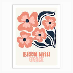 Bloom With Grace Boho Botanical Matisse Style Art Print