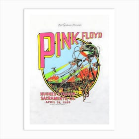 1988 Pink Floyd Poster On Wood Block Mount Art Print