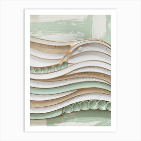 Abstract Wavy Pattern Art Print