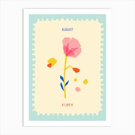 August Birthmonth Flower Poppies Art Print