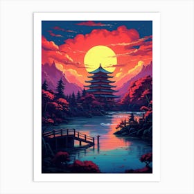 Sunset In Japan 1 Art Print