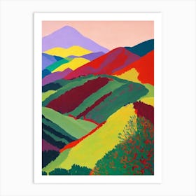 Pyrénées National Park France Abstract Colourful Art Print