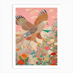 Maximalist Bird Painting Eagle Art Print