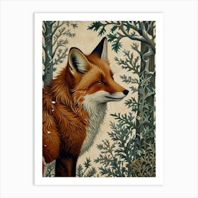 Fox In The Woods Art Print