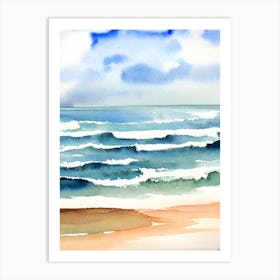 Terrigal Beach, Australia Watercolour Art Print