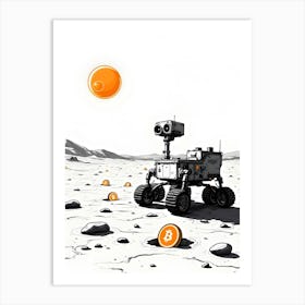 Bitcoin Mining Robot Art Print