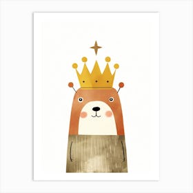 Little Beaver 2 Wearing A Crown Art Print